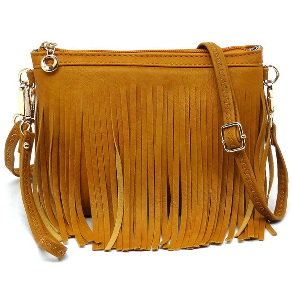 Western Fringe Clutch Cross Body Bag