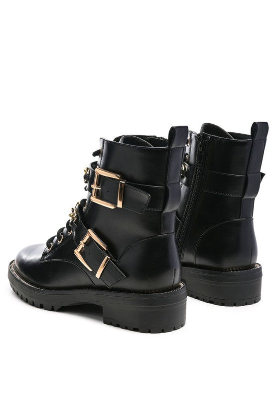 Girl talk metal chain detail bike boot