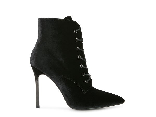 Bornsta velvet high heeled velvet boots