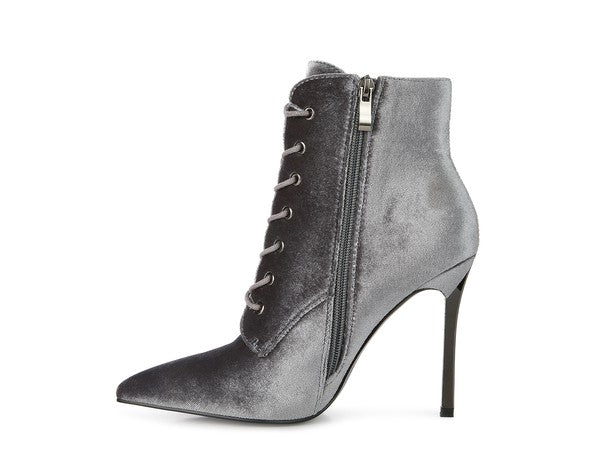 Bornsta velvet high heeled velvet boots