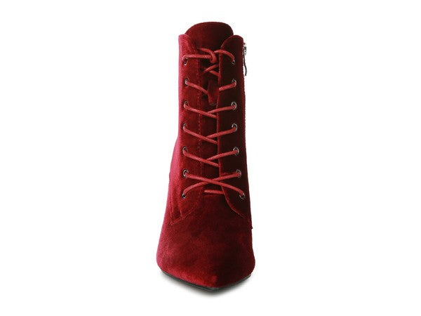 Bornsta velvet high heeled velvet boots