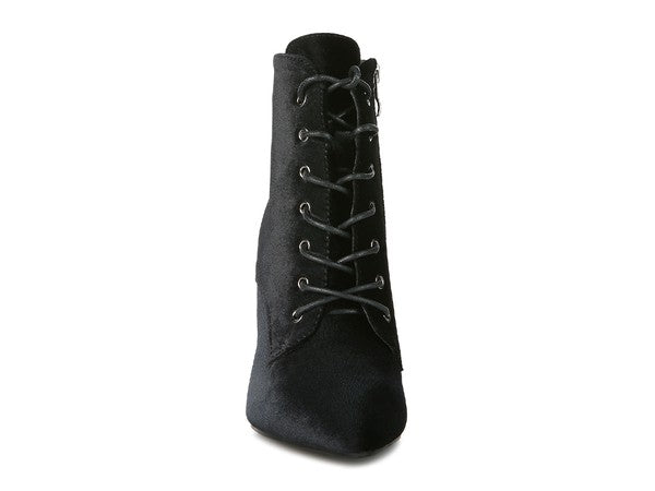 Bornsta velvet high heeled velvet boots