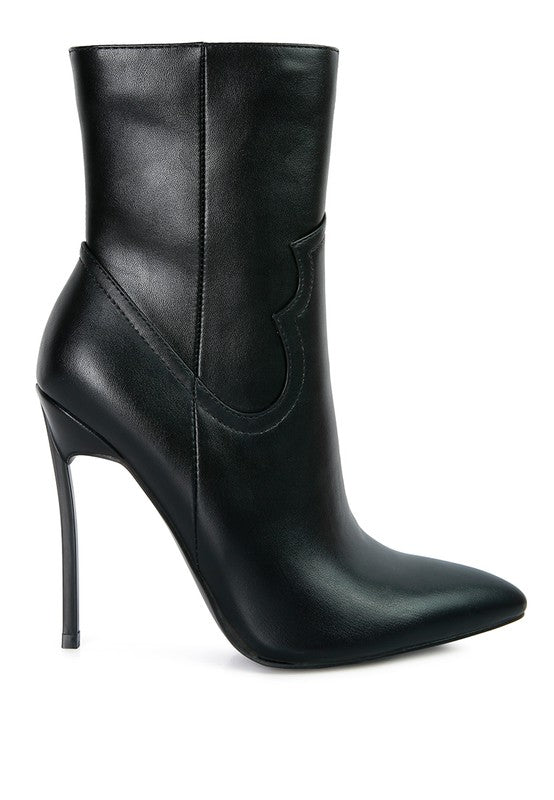 Cowgirl high heel ankle boot