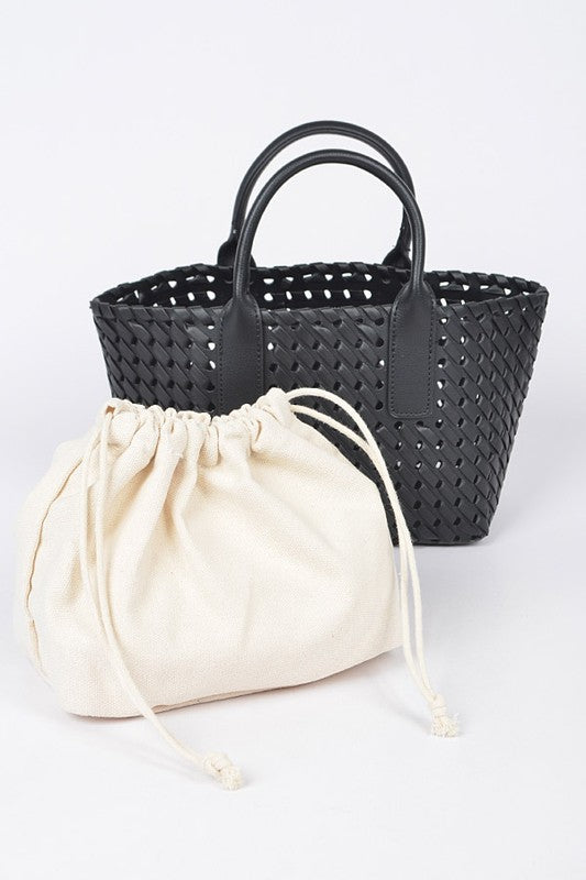 Convertible Braided Fashion Tote