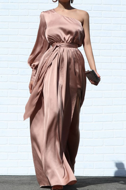 champagne me please maxi dress