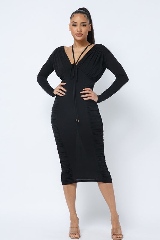 Long sleeve midi dress