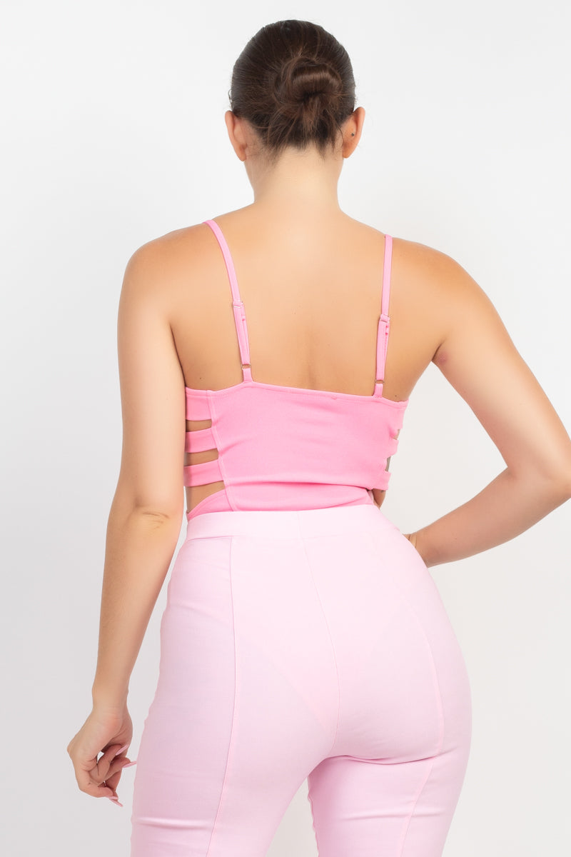 sweetheart side cutouts bodysuit