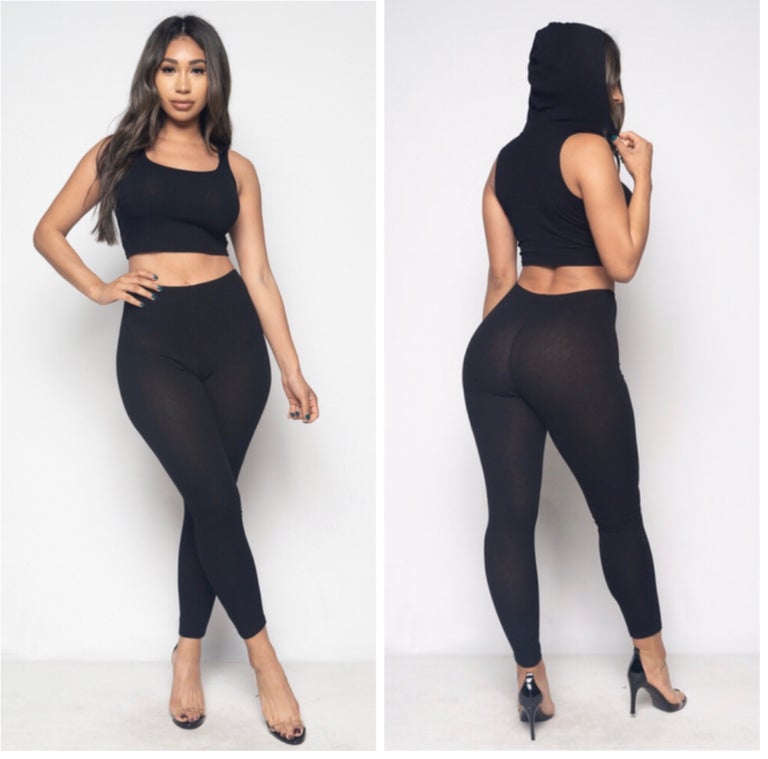 Check me out crop top & leggings set