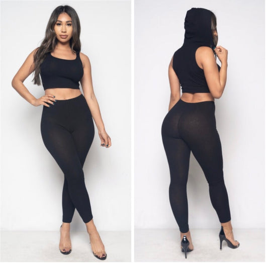 Check me out crop top & leggings set